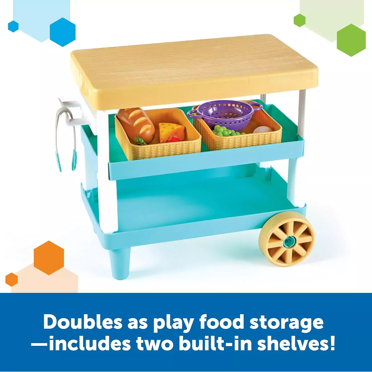 Enhance early learning with the New Sprouts 11-Piece Pretend Play Kitchen Island Set, designed for educational play and skill development.
