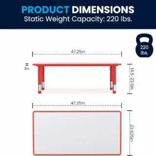Red Classroom Activity Table: Versatile Furniture for Dynamic Learning. Ideal for Interactive Lessons and Group Activities in Educational Environments.