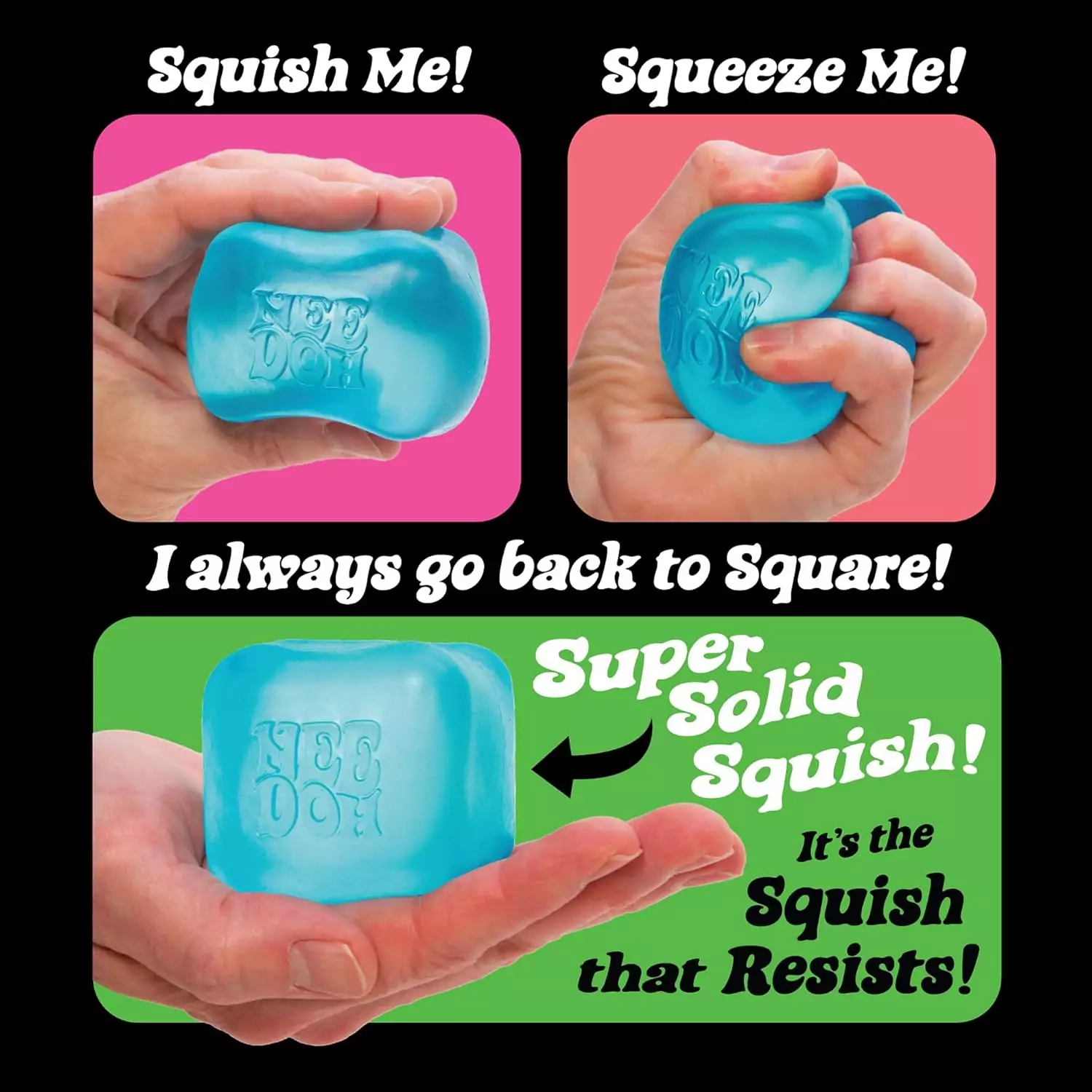 Schylling NeeDoh Nice Cube: Ideal sensory squeeze toy for enhancing focus and engagement in classroom robotics kits and STEM learning environments.