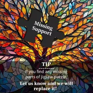 Stained Glass Tree of Life Puzzle: Intricate 1000-piece challenge featuring vibrant colors and detailed design for an engaging assembly experience.