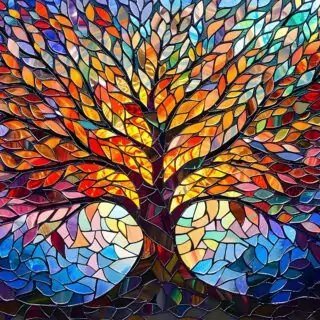 Engage with the 1000-piece Stained Glass Tree of Life Puzzle, perfect for adults seeking a challenging and educational activity.