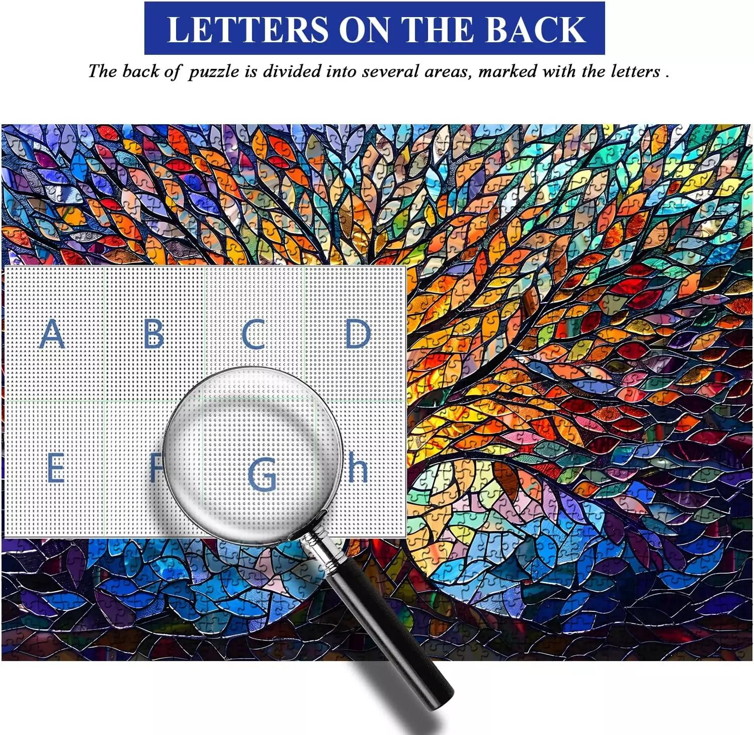 1000-Piece Stained Glass Tree of Life Puzzle for Adults: Engaging and Challenging Activity to Enhance Cognitive Skills and Creativity.