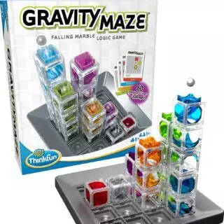 Engaging ThinkFun Gravity Maze STEM Marble Run Game, perfect for kids 8 and up. Award-winning educational toy promotes critical thinking and puzzle-solving skills.