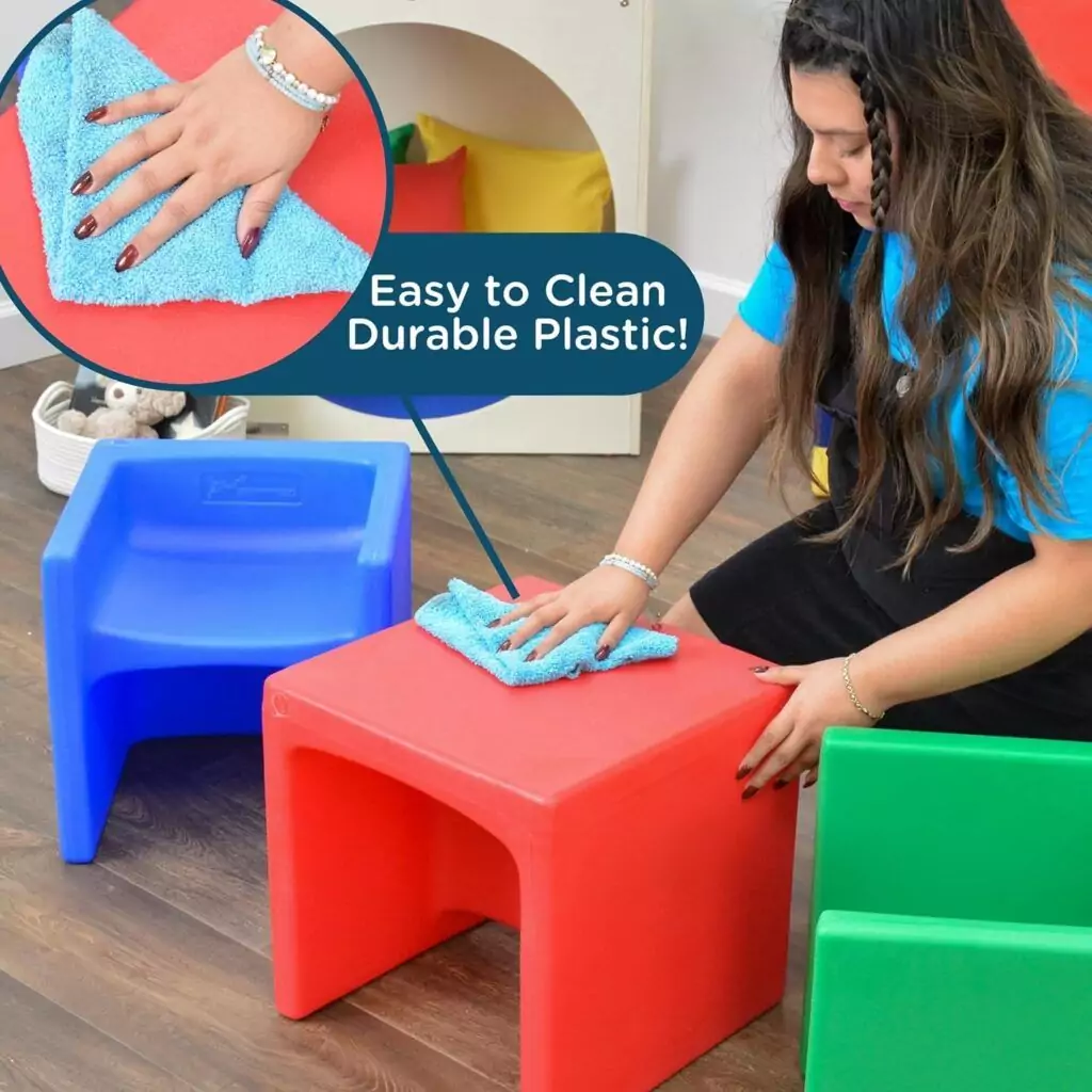 Versatile 3-in-1 Cube Chair Set for Kids: Enhance flexible classroom seating with this 4-pack, perfect for active learning and adaptability.