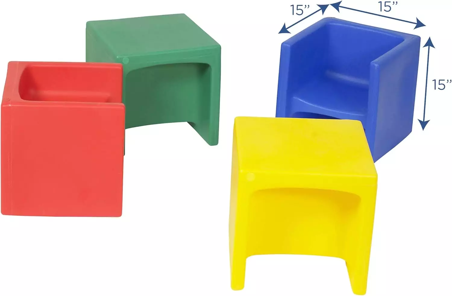 Versatile Cube Chair Set: Flexible Seating for Kids in Classrooms - 4 Pack, Vibrant Colors, Enhance Student Engagement and Comfort