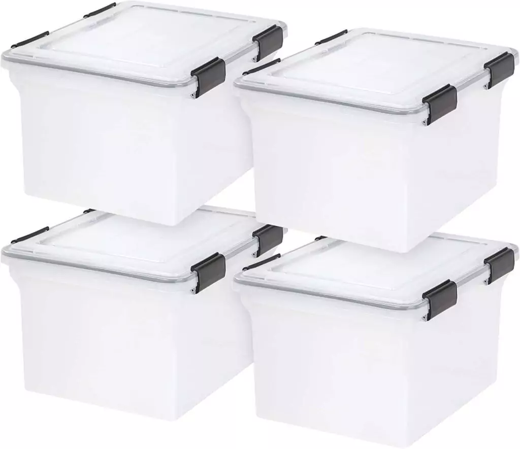 Durable file box for classroom organization, perfect for teachers; ensures your documents are safe and weather-resistant for efficient storage.
