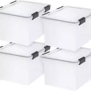 Durable file box for classroom organization, perfect for teachers; ensures your documents are safe and weather-resistant for efficient storage.