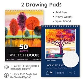 Comprehensive 175-piece art supplies set for educators, featuring drawing pads and colored pencils, ideal for creative classroom and art projects.