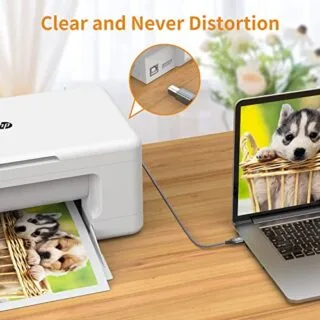 2-pack of 5ft high-speed USB 2.0 A to B cables, designed for seamless connectivity with classroom printers, ensuring efficient and reliable data transfer.