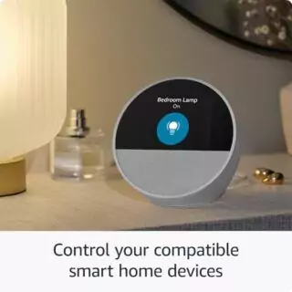 Amazon Echo Spot 2024: Smart Alarm Clock with Alexa, designed for educators. Offers vibrant audio, advanced features, and seamless integration.