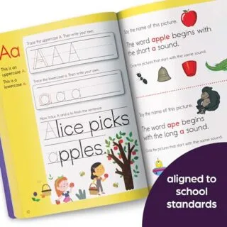 Comprehensive 256-Page Kindergarten Workbook: Exciting Math Activities and Vibrant Illustrations to Enhance Early Learning Skills
