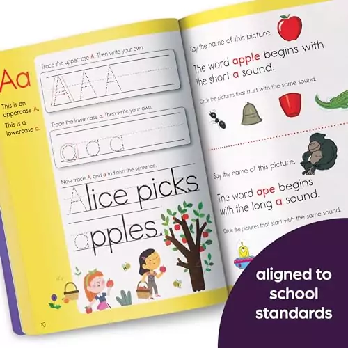 Comprehensive 256-Page Kindergarten Workbook: Exciting Math Activities and Vibrant Illustrations to Enhance Early Learning Skills