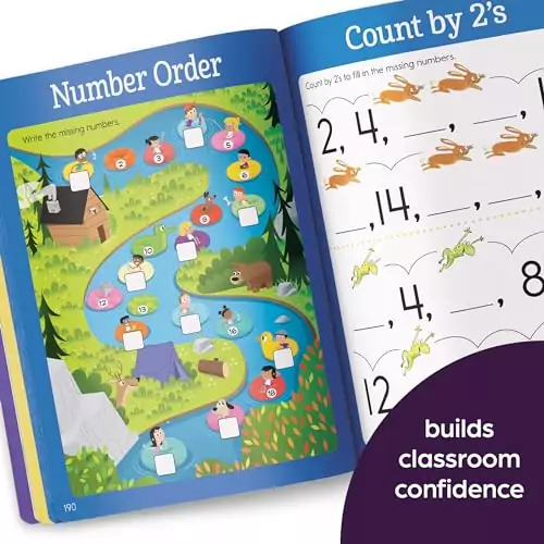 Kindergarten Math Workbook, 256 Pages: Engaging Activities for Young Learners with a Colorful Cover. Perfect for Early Childhood Math Education.