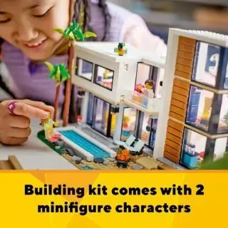 LEGO Creator Playset featuring a 3-story city building and forest cabin, perfect for creative learning and imaginative play. Ideal for aspiring builders.