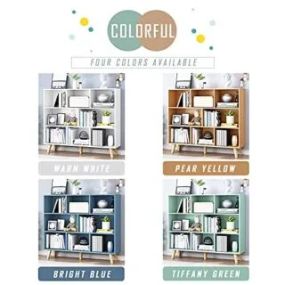 Three-Tier Wooden Bookcase for Classroom: Stylish 8-Cube Organizer, Ideal for Displaying and Storing Books, Enhancing Learning Environments