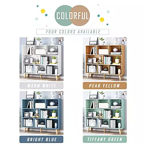 Three-Tier Wooden Bookcase for Classroom: Stylish 8-Cube Organizer, Ideal for Displaying and Storing Books, Enhancing Learning Environments