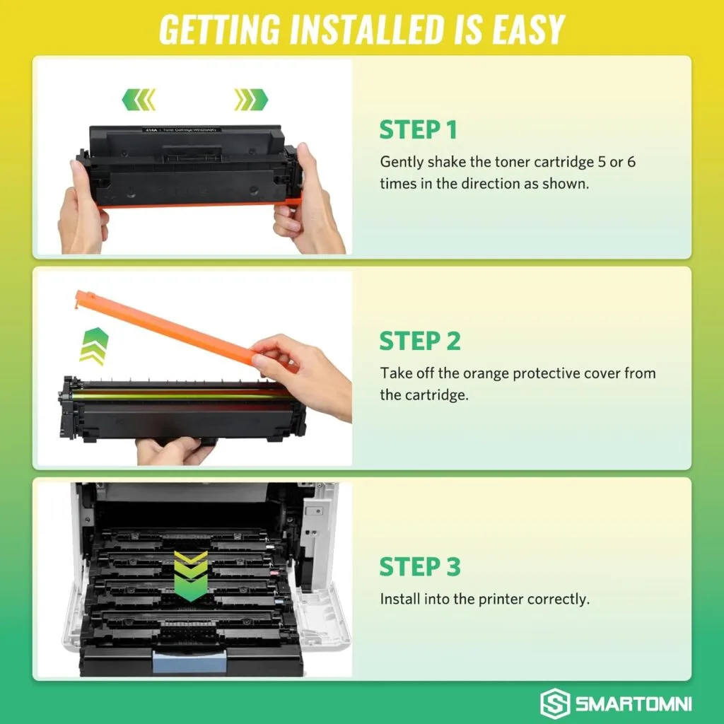 Compatible 4-Pack Toner Cartridges with Chip for Color Pro MFP M479 M454 - Ideal Teacher Supplies for Enhanced Print Quality in Educational Settings