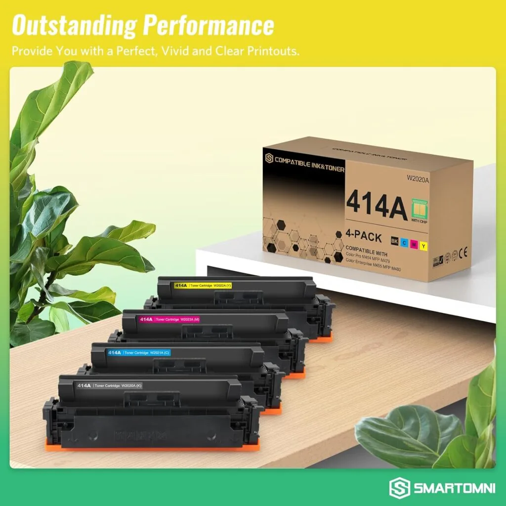 High-Quality Toner Cartridges 4-Pack Compatible with Pro MFP M479/M454 for Vivid Printing Results, Ideal Choice for Teachers and Educational Use