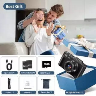 4K Vlogging Camera with Flip Screen and 18x Zoom, Perfect for Educators Enhancing Digital Photography Skills and Creating Engaging Content