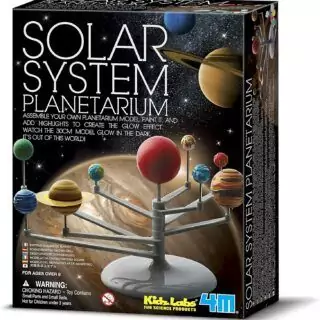 Engage kids in space science with a DIY solar system planetarium kit. This glow-in-the-dark toy enhances learning and inspires young astronomers.
