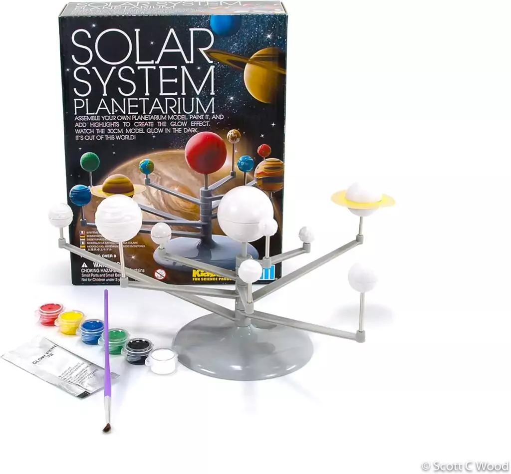 Explore the Solar System with this DIY Planetarium Kit. Perfect for educators and kids, it features glow-in-the-dark planets for hands-on learning fun.