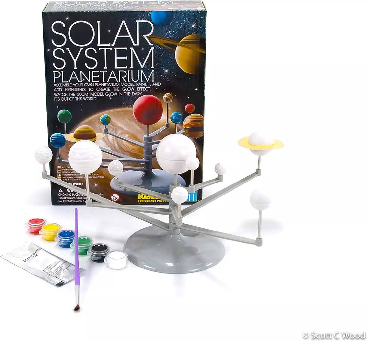 Explore the Solar System with this DIY Planetarium Kit. Perfect for educators and kids, it features glow-in-the-dark planets for hands-on learning fun.