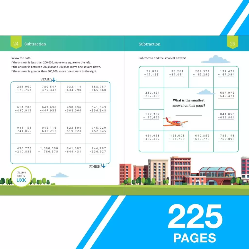 4th Grade Math Workbook: Enhance Learning Success with Comprehensive Mastery of Addition and Subtraction Techniques