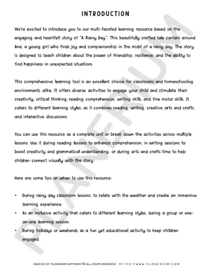 Educational resource for teaching friendship and resilience.