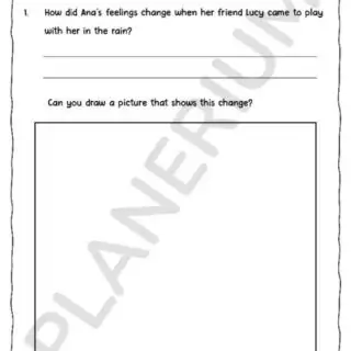 Rainy day feelings change worksheet activity