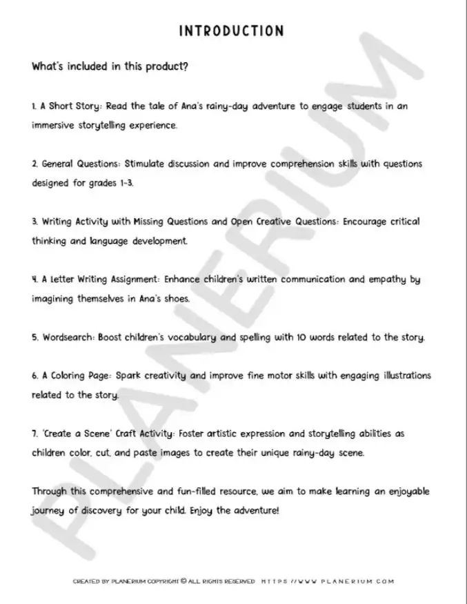 Introduction to educational children and storytelling activities.