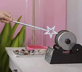 Advanced rock tumbler kit featuring digital timer and multiple speeds ideal for classroom science experiments and enhancing geology learning.