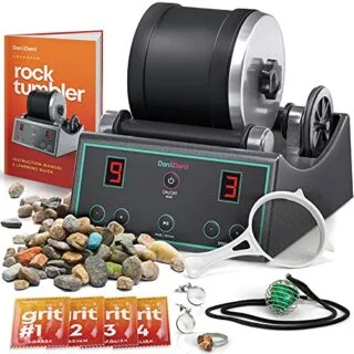 Advanced Rock Tumbler Kit with Digital Timer and Adjustable 3-Speed Settings, Perfect for Science Education, Experiments, and Hobby Enthusiasts.