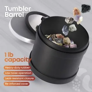 Advanced Rock Tumbler Kit with Digital Timer, Multiple Speeds for Scientific Education, and Experimentation - Ideal for Learning Gemstone Polishing Techniques