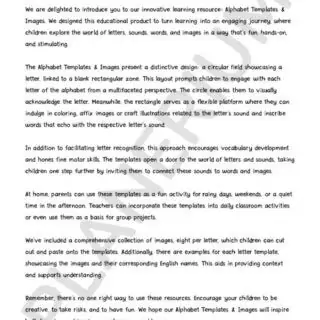 Introduction to Alphabet Templates & Images learning resource.