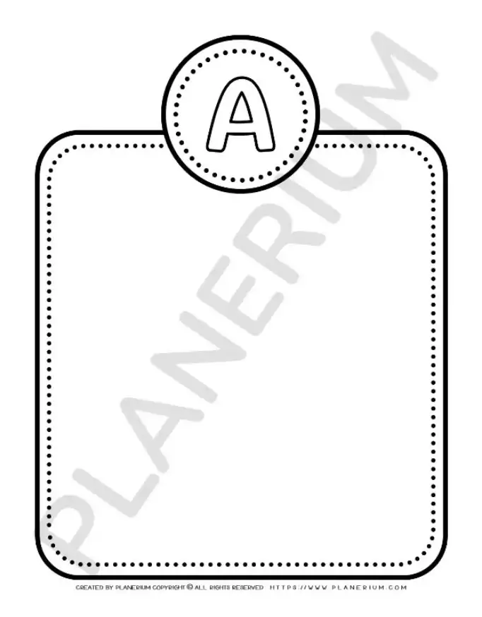 Printable letter A coloring page