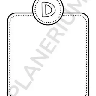 Letter D frame for kids' activity sheet.