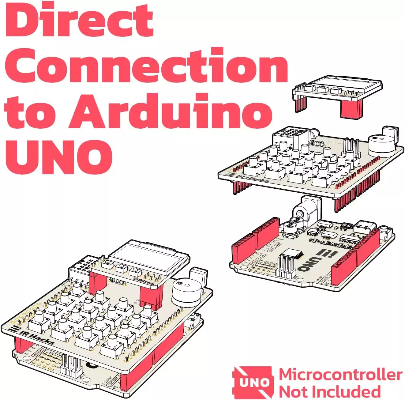 Arduino UNO Electronics Kit with Infrared and OLED Display - Amomii Learning Set for Practical Circuit Building and Programming Education