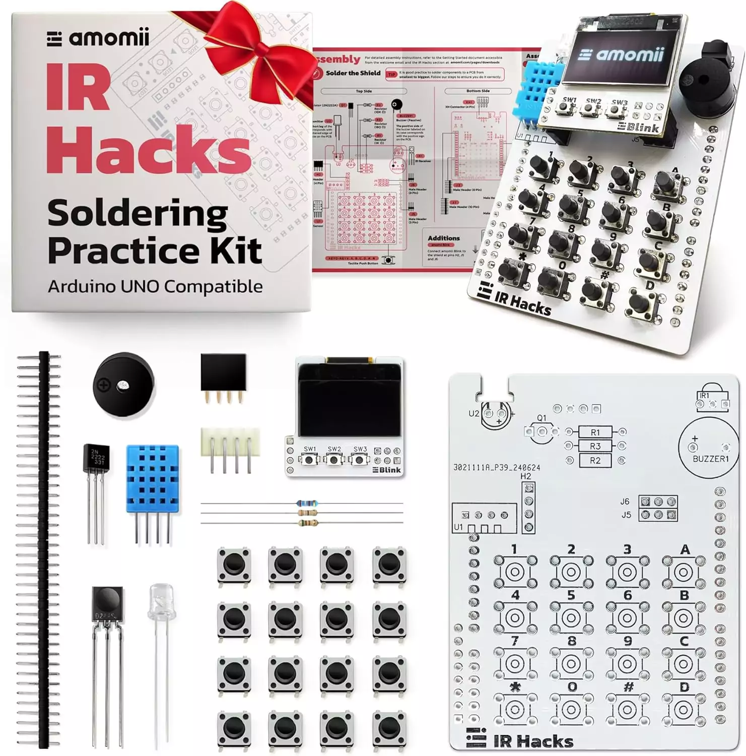 Arduino Uno Electronics Kit for Hobbyists: Includes Soldering Components, Infrared Sensors, and OLED Training for Innovative DIY Projects
