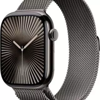 Apple Watch Series 10: 46mm Slate Titanium GPS & Cellular Smartwatch ideal for educators, featuring advanced fitness tracking and connectivity tools.