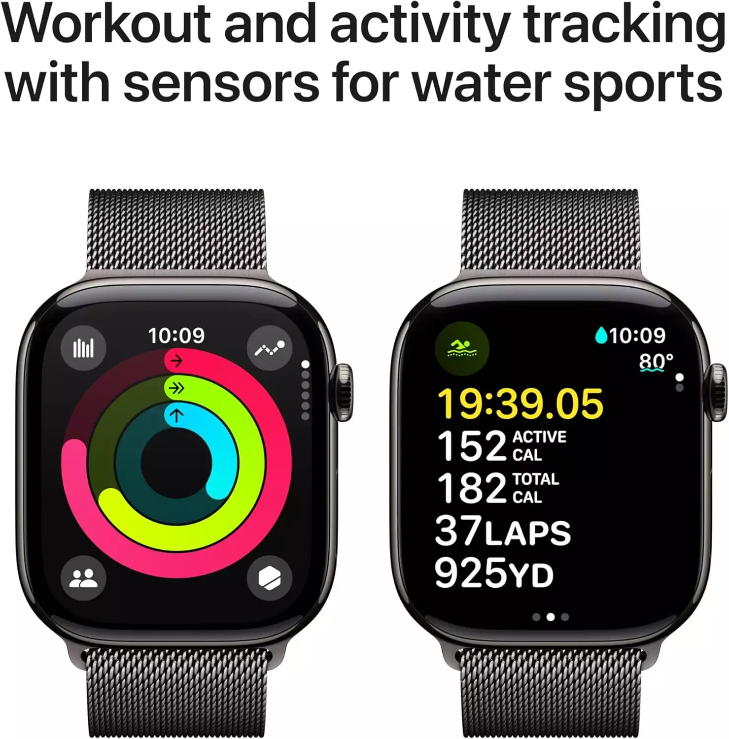 Apple Watch Series 10, 46mm Slate Titanium: Stylish smartwatch designed for urban educators and fitness enthusiasts seeking advanced features and durability.