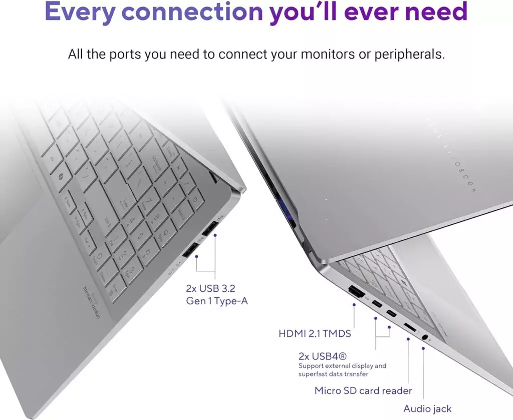Asus Vivobook S15: A portable 15.6-inch 3K 120Hz OLED laptop ideal for educators, powered by Snapdragon X Elite for efficient on-the-go performance.