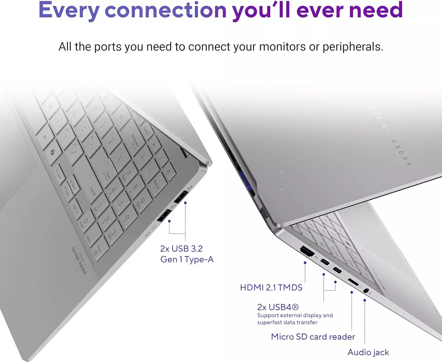 Asus Vivobook S15: A portable 15.6-inch 3K 120Hz OLED laptop ideal for educators, powered by Snapdragon X Elite for efficient on-the-go performance.