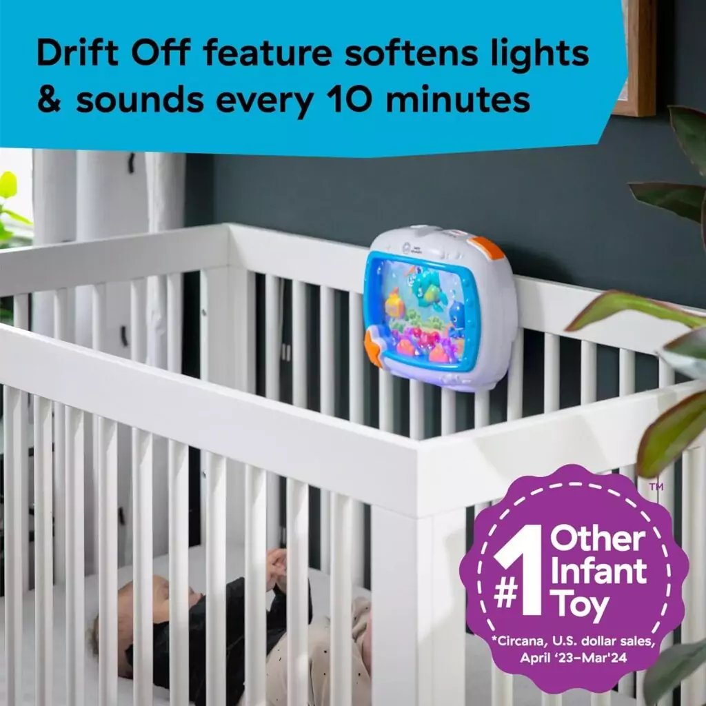 Baby Einstein Sea Dreams Soother: Ocean-Themed Crib Toy for Newborns, Music and Lights, Educator-Approved for Calming and Sensory Development