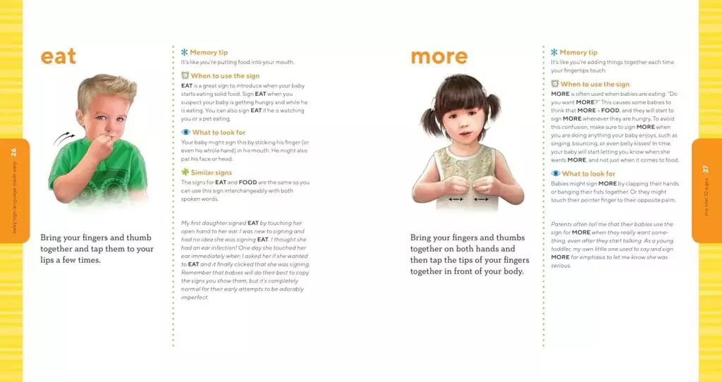 "Discover simplified baby sign language, essential for early development, featuring colorful illustrations to enhance learning and communication."
