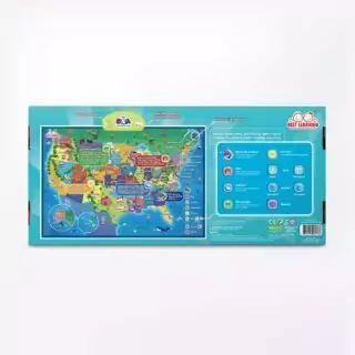 USA Map Educational Toy for Kids Ages 5-12: Interactive Learning Game Poster for Fun and Engaging Geography Education.