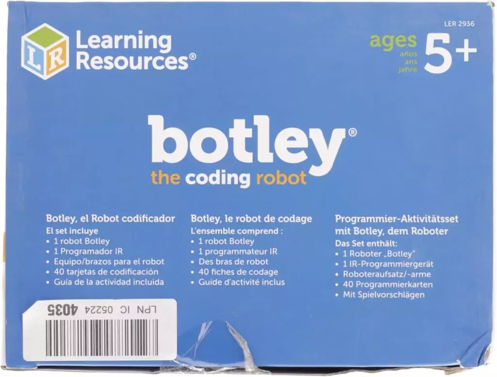 Interactive Botley Coding Robot: 45-Piece Educational Kit for Kids’ Screen-Free Learning and Coding Skills Enhancement