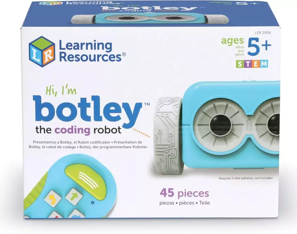 Screen-Free Botley Coding Robot Toy with 45 Pieces for Interactive Educational Learning and Engaging STEM Activities