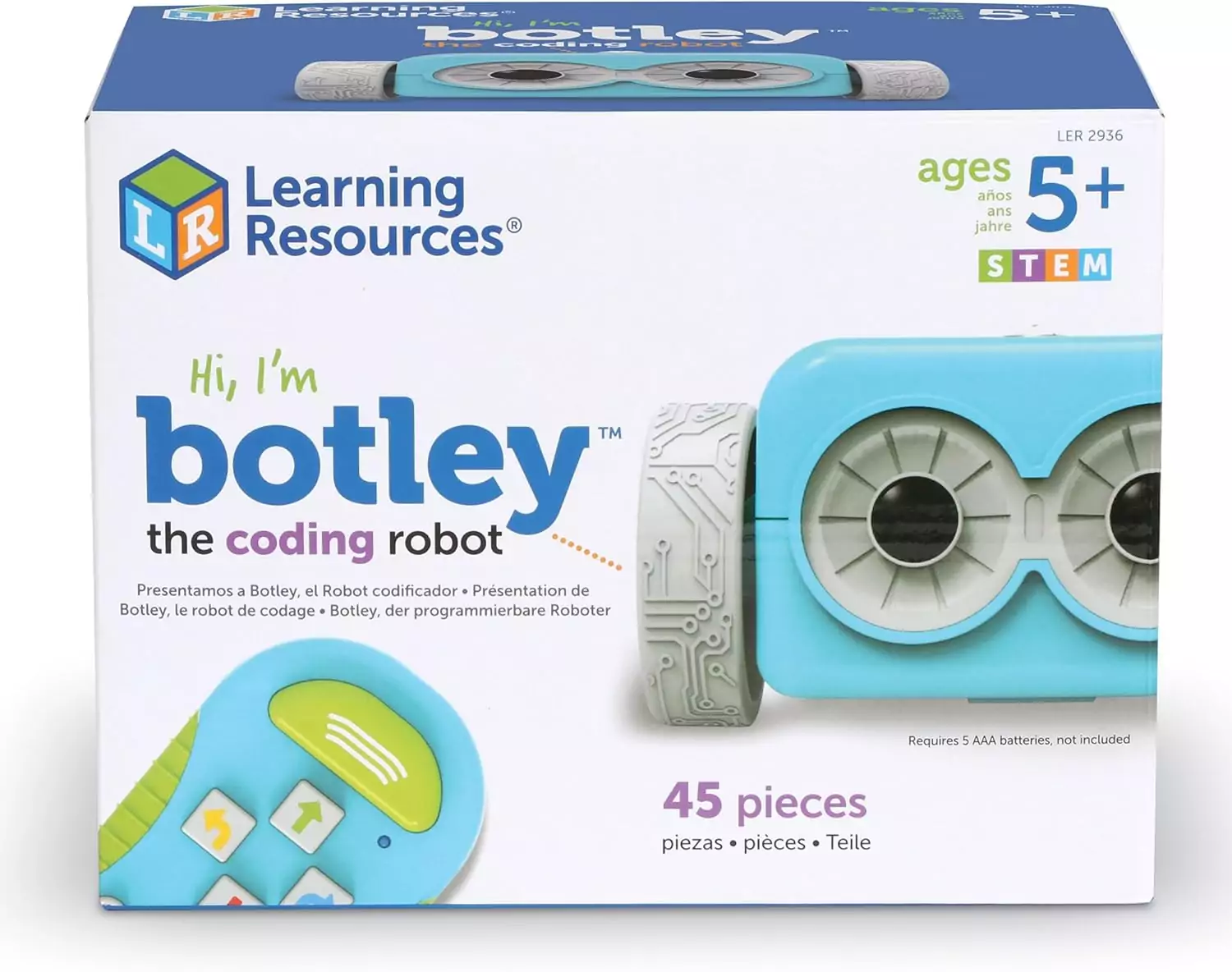 Screen-Free Botley Coding Robot Toy with 45 Pieces for Interactive Educational Learning and Engaging STEM Activities