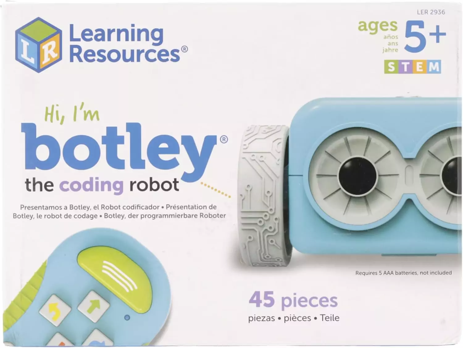 Botley Coding Robot Toy for Kids 5+ - 45-Piece Set: Educational Tool Promoting Screen-Free Learning and Coding Skills Development.
