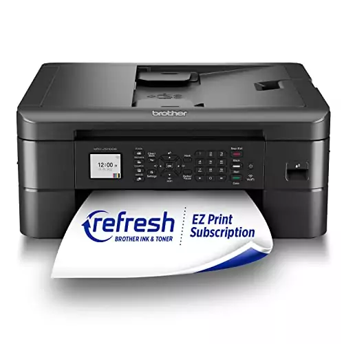 Educator-Friendly Brother MFC-J1010DW Wireless Color Printer offers mobile printing and duplex capabilities, perfect for efficient classroom use.